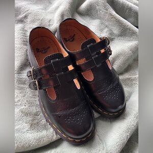 Dr. Martens Black Leather Buckle Shoes
